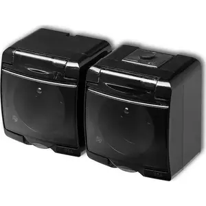 Double Socket Karlik Karlik Junior IP54 model 12GHE-2D, black