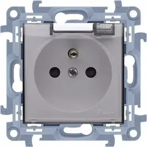 Розетка одинарная Kontakt-Simon IP44 с уплотнителем и прозрачной крышкой 16A CGZ1BC.01/11A белая