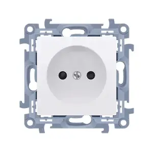 Socket outlet Kontakt-Simon CG1.01/11, single, 250 V, IP20, plastic, 77×77×37.5 mm, white