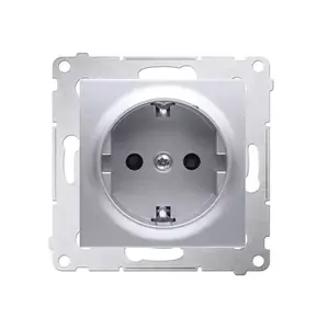 Socket outlet Kontakt-Simon DGSZ1Z.01/43, Silver, 250 V, IP20, 75×75×42.5 mm