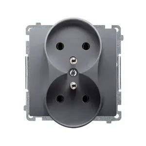Розетка Kontakt-Simon BMGZ2MZ.01/43 Silver — 250 В, IP20, корпус пластик, 75×45×80 мм