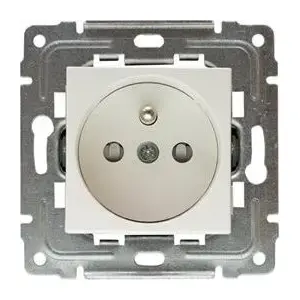 Electrical socket KOS Dante single with grounding 16A white