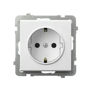 Socket outlet Ospel GP-1RS/m/00 — 16 A, IP20, White, 71×71×40 mm
