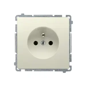 Розетка контактная Kontakt-Simon BMGZ1.01/12, одиночная, 250 В, IP20, пластик, 75×75×40.5 мм, бежевый