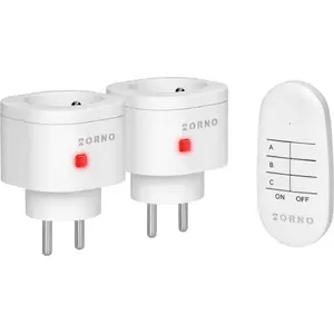 Wireless white socket kit with remote 2+1 ORNO OR-GB-462