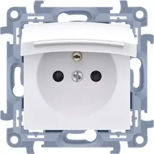 Socket outlet single with seal Kontakt-Simon CGZ1BC.01/11 16A 250V IP44 white