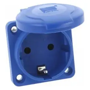 Розетка PAWBOL GZ–16 IP54 16A 250V с заземлением/нулём (модель D.3153)