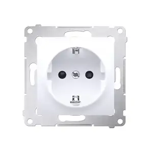 Розетка Kontakt-Simon DGSZ1Z.01/11 белая, пластиковый корпус, IP20, 250 В, 75×75×42.5 мм