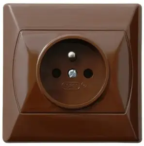 Kontaktligzda Ospel GP-1AZ/24 brūna — 16 A, IP20, 82×82×42 mm