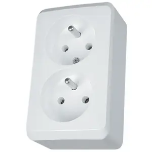 Schneider Electric divvietīga kontaktligzda ar USB 16A IP20 balta GWN-230P