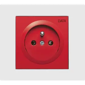 Wall data outlet single ELEKTROPLAST Vestra DATA socket under-plaster IP20 red