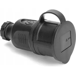 Schuko waterproof socket Plastrol GN-61H (IP44) 2P+E 16A black