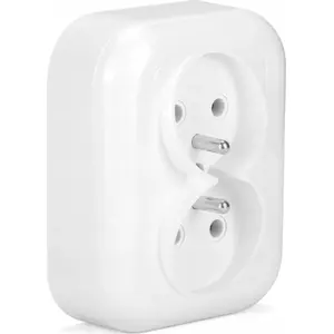 Double surface-mounted grounded power outlet MONTIS MT082Z