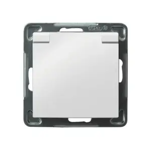 Socket outlet Ospel GPH-1YZP/m/00/w IP44 16A 71×71×44 mm White