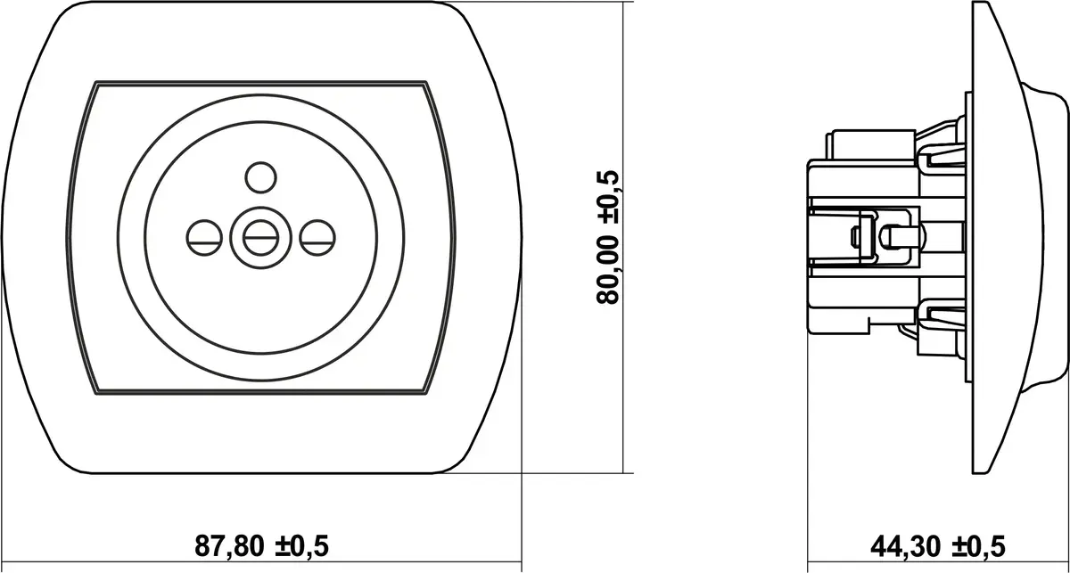 Kontaktligzda Karlik GP-1z 16 A 250 V Photo 2