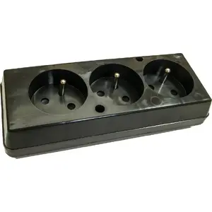 Electrical Receptacle Plastrol GN-370 3x2P+Z Black (model T-11013)