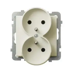 Розетка Ospel GP-2RRZ/m/27, 16 A, IP20, 71×71×48 мм