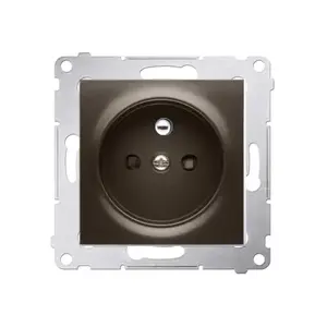 Розетка Kontakt-Simon DGZ1CZ.01/46 — бронза, пластмассовый корпус, IP20, 250 В, 75×75×40 мм