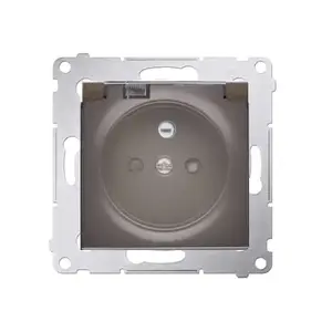 Розетка Kontakt-Simon DGZ1BUZ.01/46A, IP44, 250 В, бронзовая, пластмассовый корпус, 75×75×45 мм