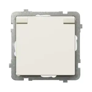 Socket outlet Ospel GPH-1RZ/m/27/w — 16 A, IP44, 71×71×42 mm