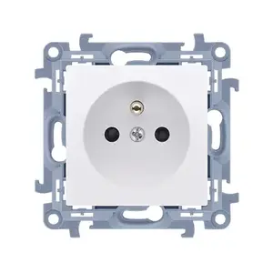 Розетка Kontakt-Simon CGZ1Z.01/11, одинарная, 250 В, IP20, белая, 77×77×37.5 мм