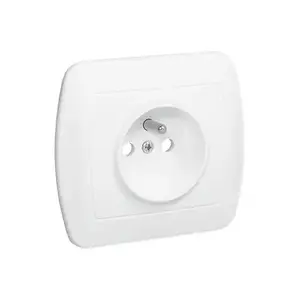 Socket outlet Kontakt-Simon AGZ1E/11 — white plastic, IP20, 250 V, 90×80.5×37.5 mm
