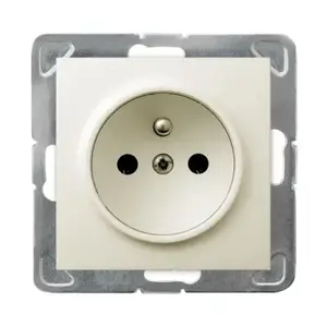 Розеточная розетка Ospel GP-1YZ/m/27 — 16 A, IP20, 71×71×37 мм