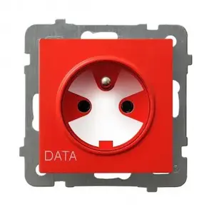 Socket outlet Ospel GP-1GZK/m/00 — 16 A, IP20, white, 71×71×39 mm