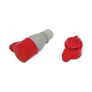 Fixed insulated industrial socket Tarel EX-TGN-125 16A 400V 5P IP44 with screw terminals