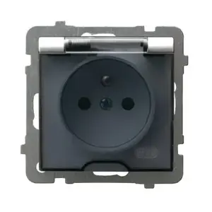 Socket-outlet Ospel GPH-1GZ/m/00/d White IP44 16A 71×71×41 mm