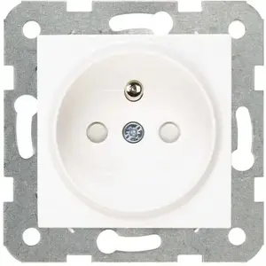 VIKO KARRE single socket with earth and shutters white (model 90963645)