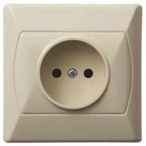 Kontaktligzda Ospel GP-1A/01, bēša, 16 A, IP20, 82×82×42 mm