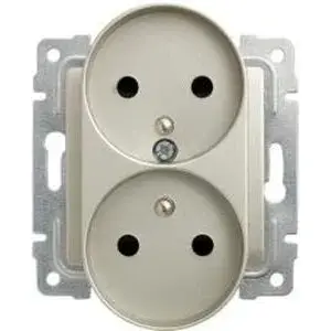 Electrical double socket KOS Vena with grounding 16A cream (model 510347)