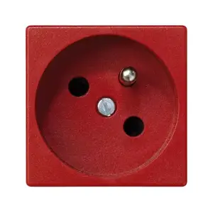 Розетка Kontakt-Simon K22/6, красная, IP20, 250 В, пластиковый корпус, 45×45×42.3 мм