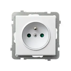 Розетка Ospel GP-1RZP/m/00 16 A IP20 белая, 71×71×38 мм