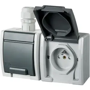 ELEKTROPLAST AQUANT double electrical outlet with grounding 2x2P+Z IP65 model 1242-65