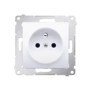 Socket outlet Kontakt-Simon DGZ1Z.01/11, 250 V, IP20, plastic housing, 75×75×40 mm, white