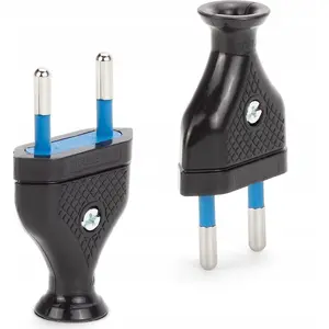 Flat detachable plug MONTIS MT121-C 2.5A 250V, black