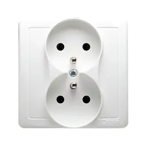 Socket outlet Kontakt-Simon BMGZ2Z/11, white, plastic housing, IP20, 250 V, 80.5×80.5×45 mm