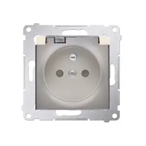 Розетка Kontakt-Simon DGZ1BUZ.01/44A, IP44, 250 В, золотая, корпус пластик, 75×75×45 мм