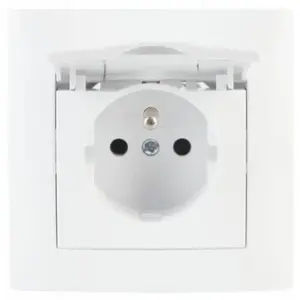 DAHUA LC 52 Single Socket with Cover and Grounding, White
