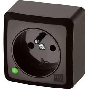 Socket outlet (surface) ELEKTROPLAST BERG 2P+Z 16A brown model 3733-05