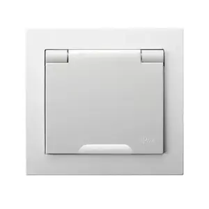 Розетка Ospel GPH-1WZ/00/w, IP44, 16 A, белая, 88×45×83 мм
