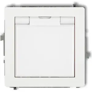 Kontaktligzda Karlik DECO 2P+Z DGPB-1z balta — splash-proof kontaktligzda ar zemējumu