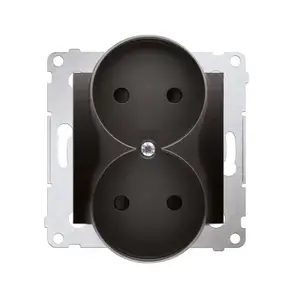 Розетка Kontakt-Simon DG2MZ.01/48 — антрацит, пластмассовый корпус, 250 В, IP20, 75×81×46 мм