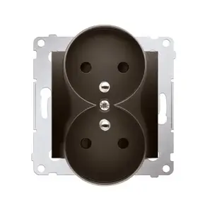 Розетка Kontakt-Simon DGZ2MZ.01/46 — бронза, IP20, 250 В, 75×46×81 мм