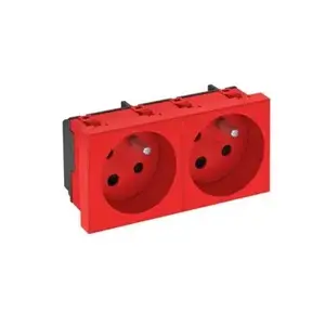 Enerģijas kontaktligzda Bettermann M45 dubultā ar PE/N 16A sarkana (MPN 6120324)
