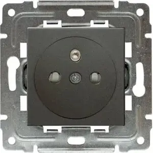Electrical socket single KOS Dante with earth and shutter 16A 250V graphite
