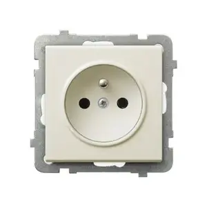 Socket outlet Ospel GP-1RZ/m/27, 16 A, IP20, 71×71×38 mm