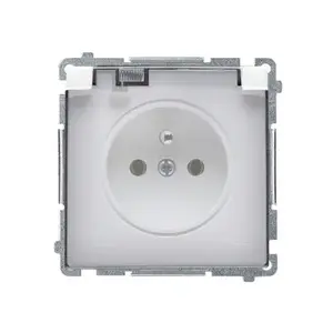 Розетка Kontakt-Simon BMGZ1B.01/11A, 250 В, IP44, белая, пластиковый корпус, 75×75×50 мм